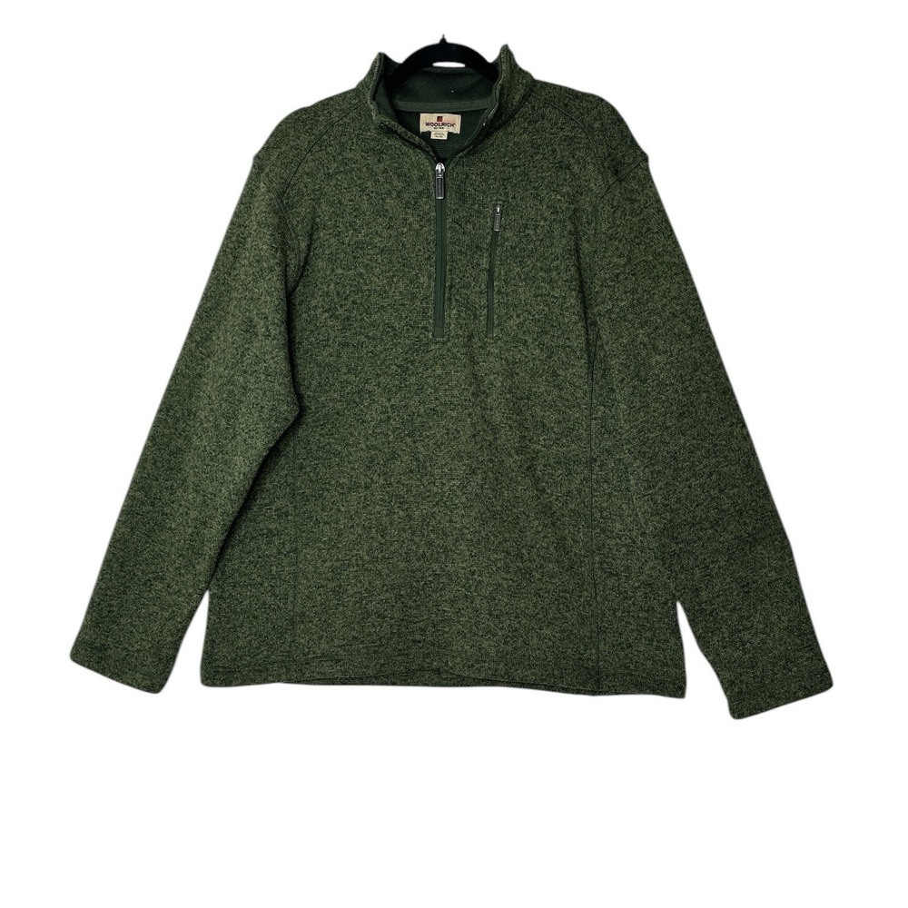 Woolrich Bromley Half Zip Knit‎ Pullover Sweater Mens Size L  Brown